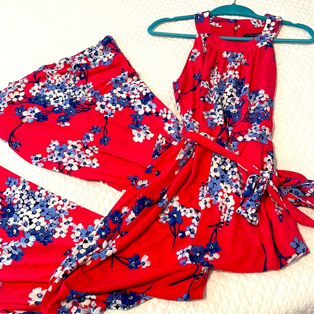 Tommy Hilfiger wide leg pant suit.